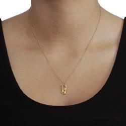 Sterling Silver Vermeil-style Three Heart Cut-out Necklace
