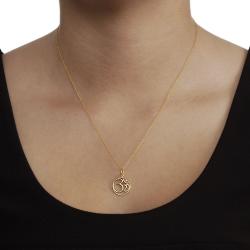 Sterling Silver Vermeil-style Ohm Necklace