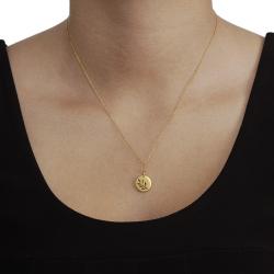 Sterling Silver Vermeil-style Fern Leaf Cut-out Necklace