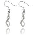 Sterling Silver 1/10ct TDW Diamond Twist Earrings (I-J,I2-I3)