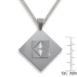 Men's Tungsten Carbide 3-piece Faceted Squares Necklace