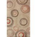 Handmade Alexa Beige Norwegian Geometric Circle Orbit Rug (7'6 x 9'6)