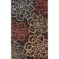 Handmade Alexa Brown Norwegian Floral Pattern Sketch Rug (7'6 x 9'6)