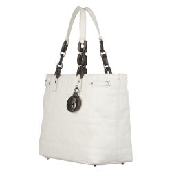 Christian Dior 'Panerea' Medium White Canvas Tote | Overstock.com :  best price on christian dior panerea medium white canvas tote cheap christian dior panerea medium white canvas tote christian dior panerea medium white canvas tote compare christian dior panerea medium white canvas tote