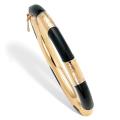 14k Yellow Gold Onyx Bangle Bracelet