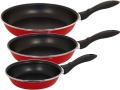 Provence Red Gloss 3-piece Frying Pan Set