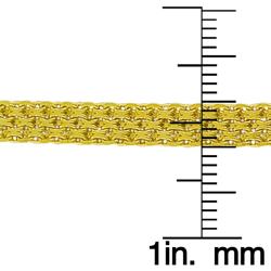 Goldplated Sterling Silver 16-inch Bizmark Necklace (4.5 mm)