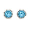 10k Gold Blue Topaz Stud Earrings