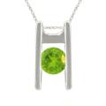 10k Gold August Birthstone Peridot Ladder Necklace