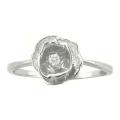 10k Gold April Birthstone White Topaz Flower Ring