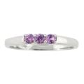 10k Gold June Birthstone Rhodonite 3-stone Bold Designer Ring