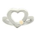 10k Gold Opal October Birthstone Heart Ring