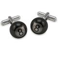 Stainless Steel Blackplated Eight Ball Cuff Links