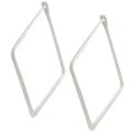 Sterling Silver 28-mm Flat Square Hoop Earrings