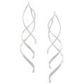 Sterling Silver Spiral Dangle Earrings
