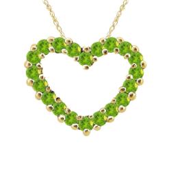 10k Gold Peridot Heart Necklace