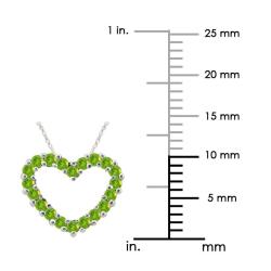10k Gold Peridot Heart Necklace