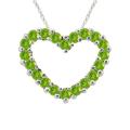 10k Gold Peridot Heart Necklace