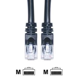 1-foot CAT 5E Black Ethernet Cable (Pack of 5)
