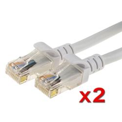 100-foot CAT 5E White Ethernet Cable (Pack of 2)