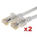 100-foot CAT 5E White Ethernet Cable (Pack of 2)