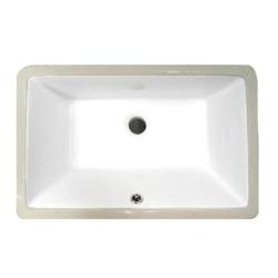 Small White Rectangular Undermount Porcelain Bathroom Sink (Pack of 2 )