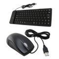 USB 2.0 Ergonomic Optical Scroll Wheel Mouse/ Foldable USB Keyboard