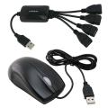 Ergonomic Optical Scroll Wheel Mouse/ 4-port Octopus USB Hub