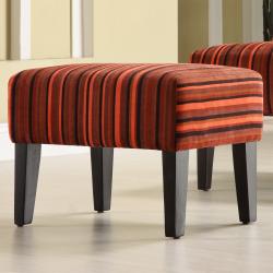 D�cor Red Stripe Ottoman