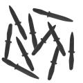 Ronin Gear Black Rubber Training Daggers (Pack of 10)