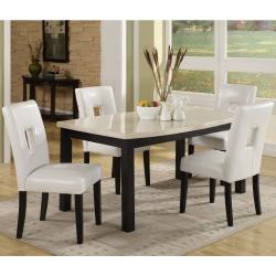 Mendoza 5-piece White 60-inch Dining Set
