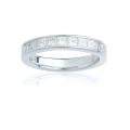 14k White Gold Women's 1ct TDW EGL Certified Diamond 9-stone Wedding Band ...