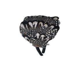 Bow Clippeez 2 Envy Black and White Feather Headband