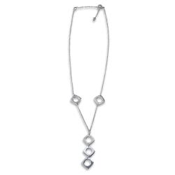 Stainless Steel Cutout Circle Drop Fashion Necklace