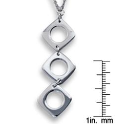 Stainless Steel Cutout Circle Drop Fashion Necklace