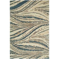 Handmade Thom Filicia Niagra Blue N.Z. Wool Rug (9' x 12')