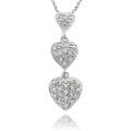 Sterling Silver Diamond Accent Heart Drop Necklace