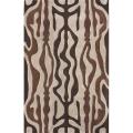 Handmade Alexa Pino Symbolic Tribal Brown/ Tan Rug (5' x 8')