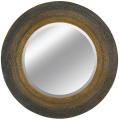 Round Framed Dark Gold Wall Mirror