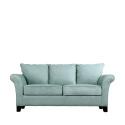 Provant Flared-arm Sky Blue Microfiber Sofa
