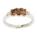 14k Two-tone Gold 1 1/10ct TDW Brown and White Diamond Ring (I-J, I1-I2)
