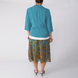 Dana Kay Women's Plus Size Skirt and Blazer Set