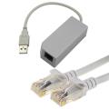 USB Ethernet Network Adapter/ 100-foot Ethernet Cable for Nintendo Wii