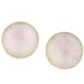 Mason Kay 14k Yellow Gold Jade Button Earrings
