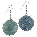 Serpentine Silver Earrings (Thailand)