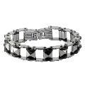 Stainless Steel Faceted Link Bracelet