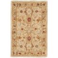 Handmade Mahal Ivory Wool Rug (2' x 3')