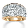 Ultimate CZ 14k Gold Overlay Pave-set Cubic Zirconia Ring