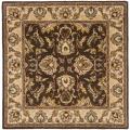 Handmade Heritage Treasure Brown/ Ivory Wool Rug (8' Square)