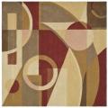 Handmade Rodeo Drive Deco Burgundy Wool Rug (8' Square)